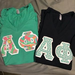 Alpha phi letter shirt bundle